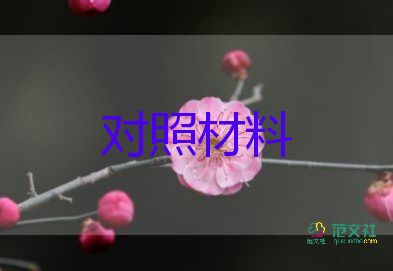 2023民主個(gè)人對(duì)照材料參考6篇