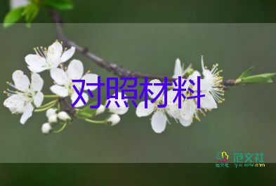 2023六個(gè)對(duì)照材料7篇