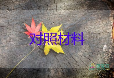 四個檢查對照材料5篇