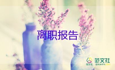 辭職報告的范文參考5篇